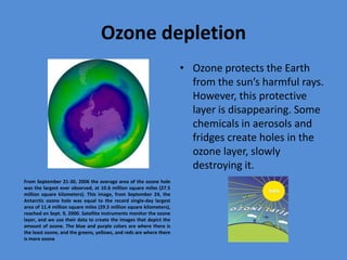 Smoke and chemicals from cars and factories pollute rain, causing acid rain.