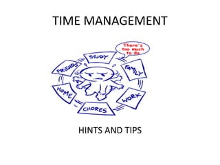 TIME MANAGEMENT
HINTS AND TIPS
 