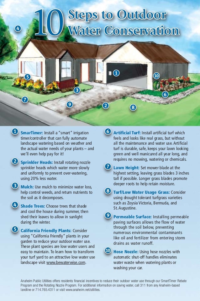 10 Steps to Outdoor Water Conservation Anaheim, California
