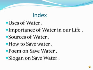 Save water 22 | PPTX