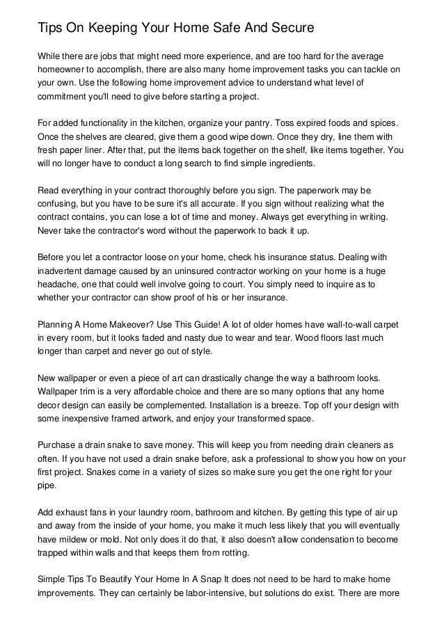 tips on keeping your home safe and secure