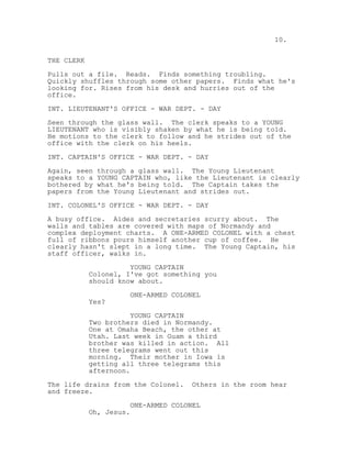 Script Ryan Beck Saving Private Ryan movie script 1998 | PDF