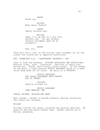 Script Ryan Beck Saving Private Ryan movie script 1998 | PDF