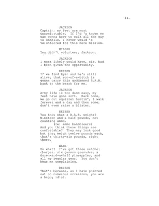Script Ryan Beck Saving Private Ryan movie script 1998 | PDF