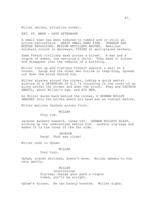 Script Ryan Beck Saving Private Ryan movie script 1998 | PDF