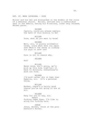 Ryan Evans Script Saving Private Ryan movie script 1998 | PDF