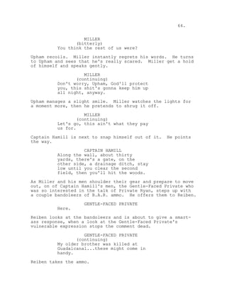 Script Ryan Beck Saving Private Ryan movie script 1998 | PDF