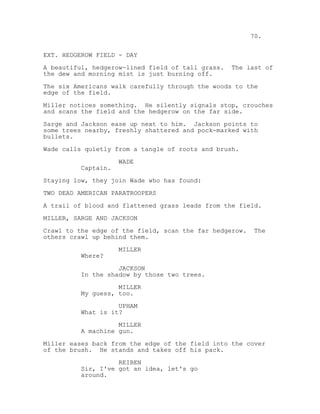 Script Ryan Beck Saving Private Ryan movie script 1998 | PDF