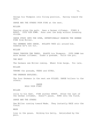 Script Ryan Beck Saving Private Ryan movie script 1998 | PDF