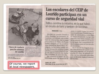 Of course, we report
at local newspapers.
 