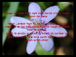 `
,‫שאתה‬ ‫מי‬ ‫מאוד‬ ‫חשוב‬ ‫לקח‬ ‫למדו‬ ‫לכיתה‬ ‫וחבריו‬ ‫הצעיר‬,‫שאתה‬ ‫מי‬ ‫מאוד‬ ‫חשוב‬ ‫לקח‬ ‫למדו‬ ‫לכיתה‬ ‫וחבריו‬ ‫הצעיר‬
‫ההבדל‬ ‫את‬ ‫עושה‬‫ההבדל‬ ‫את‬ ‫עושה‬
...‫אפשר‬ ‫אנשים‬ ‫לעוד‬ ‫זה‬ ‫את‬ ‫לשלוח‬ ‫הכרח‬ ‫שום‬ ‫אין‬...‫אפשר‬ ‫אנשים‬ ‫לעוד‬ ‫זה‬ ‫את‬ ‫לשלוח‬ ‫הכרח‬ ‫שום‬ ‫אין‬
,‫מישהו‬ ‫לך‬ ‫יש‬ ‫אם‬ ‫אבל‬ ‫הבאה‬ ‫להודעה‬ ‫לעבור‬ ‫או‬ ‫למחוק‬,‫מישהו‬ ‫לך‬ ‫יש‬ ‫אם‬ ‫אבל‬ ‫הבאה‬ ‫להודעה‬ ‫לעבור‬ ‫או‬ ‫למחוק‬
‫מאוד‬ ‫לך‬ ‫שחשוב‬‫מאוד‬ ‫לך‬ ‫שחשוב‬,,
‫להבין‬ ‫לו‬ ‫ולגרום‬ ‫זו‬ ‫הודעה‬ ‫לו‬ ‫לשלוח‬ ‫לך‬ ‫ממליצה‬ ‫אני‬‫להבין‬ ‫לו‬ ‫ולגרום‬ ‫זו‬ ‫הודעה‬ ‫לו‬ ‫לשלוח‬ ‫לך‬ ‫ממליצה‬ ‫אני‬
‫מוטיבציה‬ ‫מעט‬ ‫שינוי‬ ‫איזה‬ ‫לדעת‬ ‫אפשר‬ ‫אי‬ ‫לעולם‬‫מוטיבציה‬ ‫מעט‬ ‫שינוי‬ ‫איזה‬ ‫לדעת‬ ‫אפשר‬ ‫אי‬ ‫לעולם‬
‫לאדם‬ ‫לגרום‬ ‫יכולה‬‫לאדם‬ ‫לגרום‬ ‫יכולה‬
 