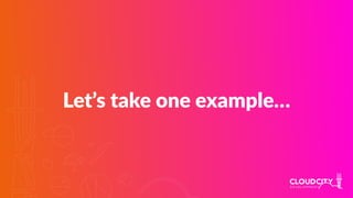 Let’s take one example…
 