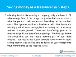 31.03.2015 info@freelancermap.com© freelancermap.com
9 awesome Facebook Pages to follow as a
tech-loving Freelancer
Technology and freelancing have a lot in common – they are
fresh, fascinating and as dynamic as it gets. Things that are
extremely relevant today will probably only be remembered
through photos five years from now. Staying on top of all
those developments and keeping a positive outlook as a
freelancer while learning new things can be tricky.
So why not start using Facebook as your gateway to that
information? There are pages out there that will absolutely
blow your mind, motivate you and also give you tons of useful
new things to ponder. Without further ado, here is a list of
our top 9 Facebook pages, divided into three categories:
 
