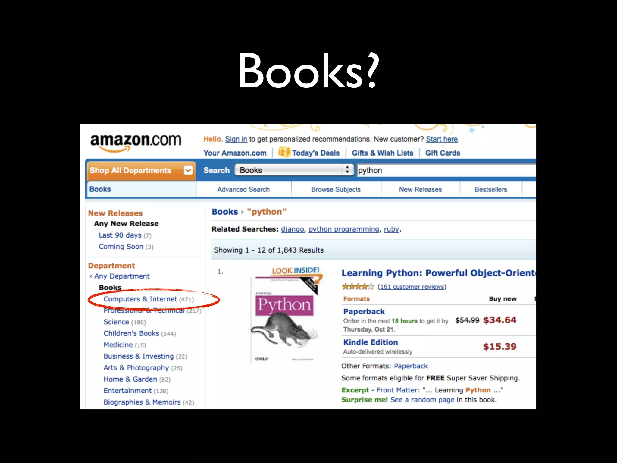 Books?
 