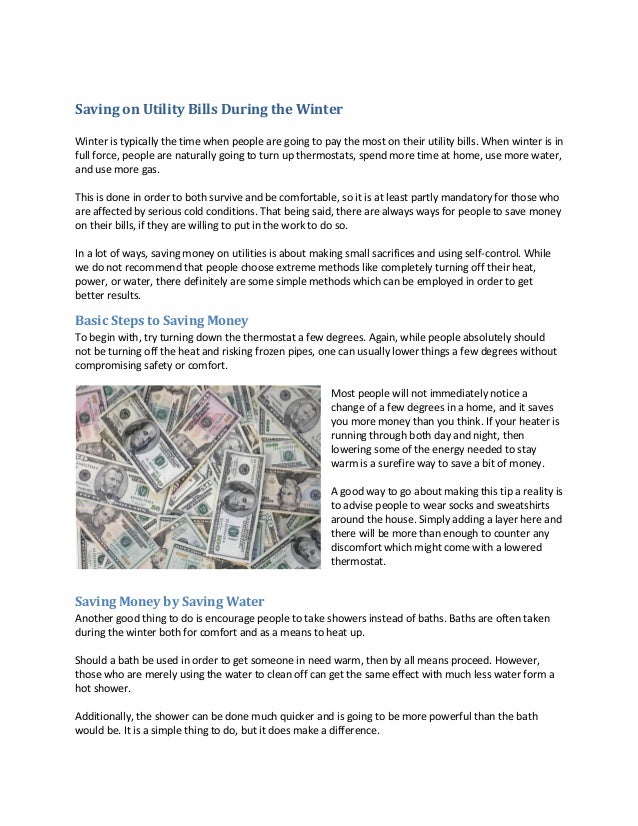 Saving On Utilities During The Winter - 