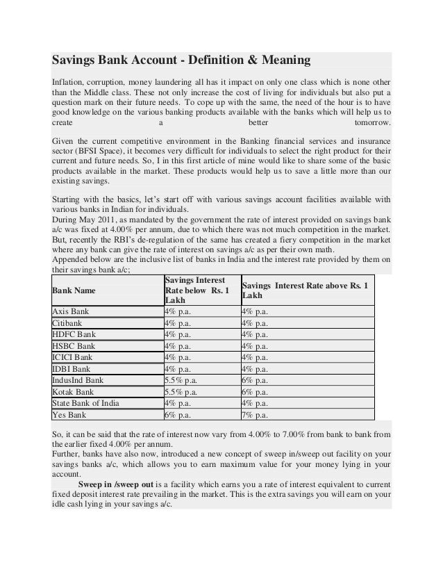 Forex bank account meaning