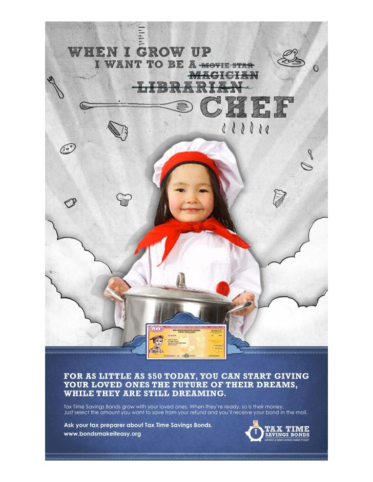 savings-bond-chef-dream-tax-time-poster