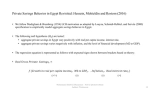 Savings, Financial Development and Economic Growth in Egypt Revisited ...
