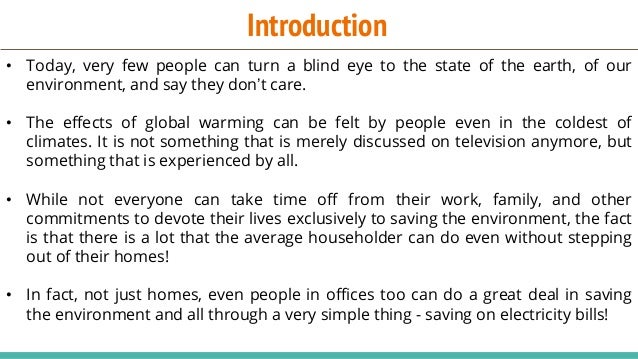 Saving On Electricity Bills Saves The Environment Too!