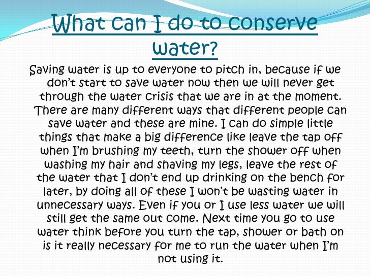 how can we conserve water in your home