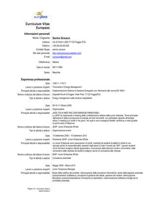 Savino Sciusco CV | PDF
