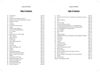 Saviour Of The World Saviour Of The World 
Table of Contents 
3 6 
3 7 
3 8 
3 9 
4 0 
4 1 
4 2 
4 3 
4 4 
4 5 
4 6 
4 7 
4 8 
4 9 
5 0 
5 1 
5 2 
5 3 
5 4 
5 5 
5 6 
5 7 
5 8 
5 9 
6 0 
6 1 
6 2 
6 3 
6 4 
6 5 
6 6 
6 7 
6 8 
6 9 
7 0 
| Immortal Soul 
| In Christ 
| Isaiah’s Note On Oppression & Deceit 
| Josephus (A Near Jewish Contemporary Of Christ) 
| Just War For Cowards 
| Last Day 
| Last Lights 
| Lazarus & The Rich Man: HELL 
| Legend 
| Literal & Logical Apologetics 
| Lord Jesus Is The Beautiful Reason 
| Love - Greatest 
| Loyalty 
| Malaysia My Home - Jalur Gemilang 
| Marry - Remarry 
| Money (Mammon) 
| Mother’s Love 
| Neo-Platonism 
| Noun - Adjective Agreement 
| Only Ones 
| OT VS NT 
| Pearls To Swine 
| Perfect Fruits (Matthew 5:48) 
| Prisoners 
| Prosperity 
| Protests & Demonstrations 
| Punishment Of Men (aionion kolasin) 
| Reality - Violence Or Non-Violence 
| Rebuttal 
| Reconciliation Of The World 
| Replacement Theology - The Error 
| Respect God (A Simple Note) 
| Respect Other Religions 
| Secret (Mystery) Of His Will 
| Secret To Loving God 
page 169 
page 171 
page 173 
page 175 
page 183 
page 187 
page 197 
page 199 
page 207 
page 209 
page 213 
page 215 
page 219 
page 221 
page 223 
page 227 
page 229 
page 233 
page 235 
page 237 
page 241 
page 253 
page 255 
page 259 
page 261 
page 263 
page 265 
page 271 
page 273 
page 275 
page 279 
page 281 
page 283 
page 285 
page 289 
Table of Contents 
| Silence 
| Some Notes On The Other AC (AntiChrist, Not Anonymous Christian) 
| Son 
| Specially (Malista) 
| Test 
| The End Of Satan 
| The Secret Or Mystery Of Christ 
| The Sign: Gospel To Be Preached To All - The Inhabited Earth 
| The Truth Regarding Hell By The Vision of Sadhu Sundar Singh 
| The Unchangeable God: Everlasting Chains 
| Time & Judgment 
| Tithe - Cursing 
| Titus 
| Toughest Questions 
| Translation: Which Is Correct? An Idiomatic Or Literal Translation Of The Bible 
| Trinity Truth 
| True Zionism 
| Truth Is One 
| Unbelief 
| Unbelievable Truth 
| Unitarian Universalism 
| Unquenchable Fire 
| What Is The Gospel (Good News)? 
| What Is Truth? 
| Which Is Of Satan? 
| Who Are The Fallen Angels Or The Fallen Sons Of God? 
| Who Is Lord Jesus? 
| Why Is God Angry? The One Purpose Of God’s Anger (Wrath) 
| Wicked 
| Worldly Wisdom 
7 1 
7 2 
7 3 
7 4 
7 5 
7 6 
7 7 
7 8 
7 9 
8 0 
8 1 
8 2 
8 3 
8 4 
8 5 
8 6 
8 7 
8 8 
8 9 
9 0 
9 1 
9 2 
9 3 
9 4 
9 5 
9 6 
9 7 
9 8 
9 9 
1 0 0 
A p p e n d i x : What Happens At Death? 
page 291 
page 293 
page 295 
page 297 
page 299 
page 307 
page 341 
page 343 
page 345 
page 349 
page 357 
page 365 
page 369 
page 371 
page 375 
page 377 
page 381 
page 385 
page 387 
page 391 
page 393 
page 395 
page 401 
page 403 
page 405 
page 407 
page 411 
page 413 
page 417 
page 419 
page 421 
 