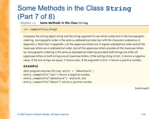 © 2006 Pearson Addison-Wesley. All rights reserved 1-55
Some Methods in the Class String
(Part 7 of 8)
 