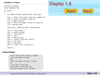 Display 1.8 Slide 1-  Next Back 