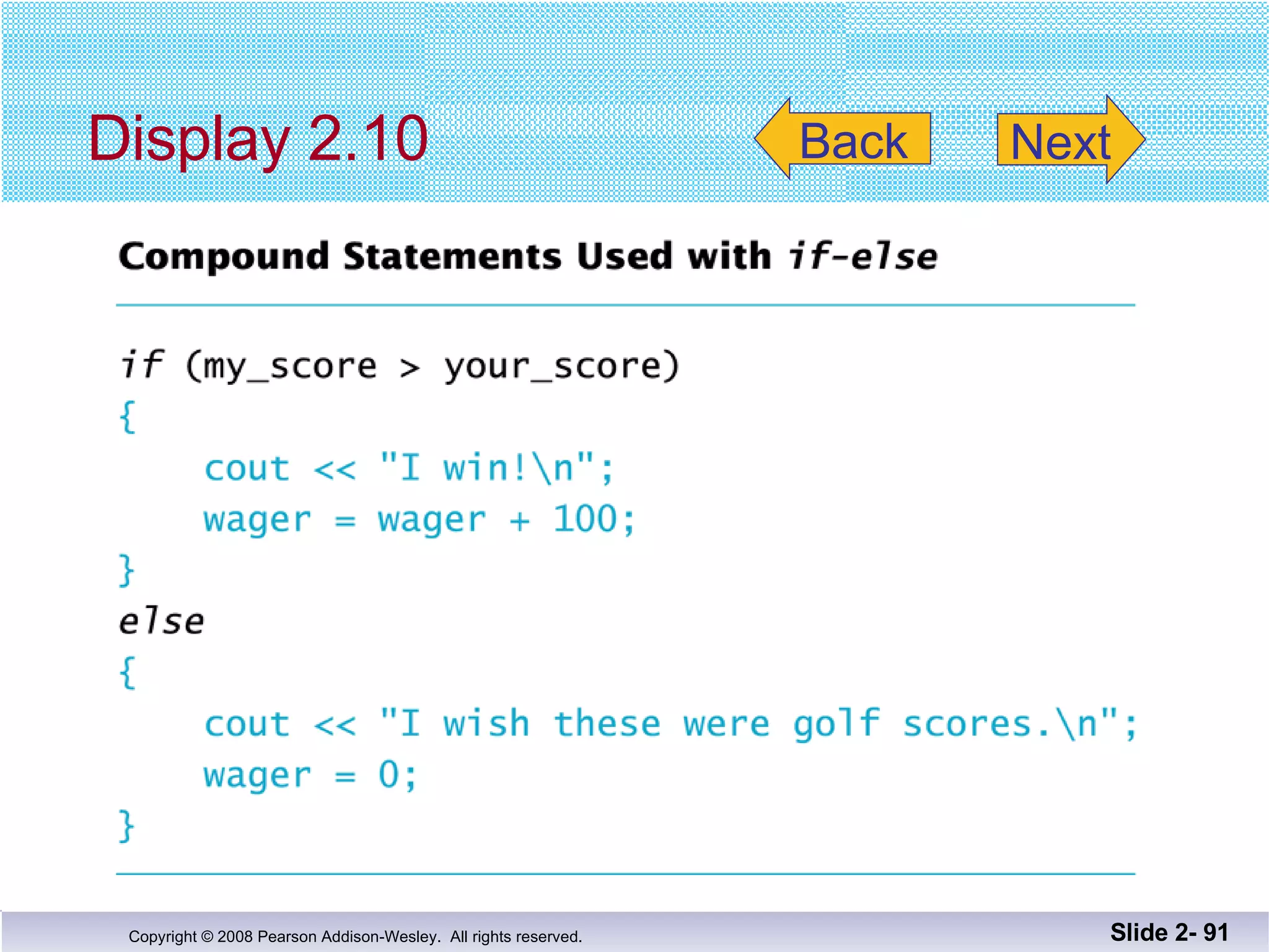 Display 2.10 Slide 2-  Back Next 