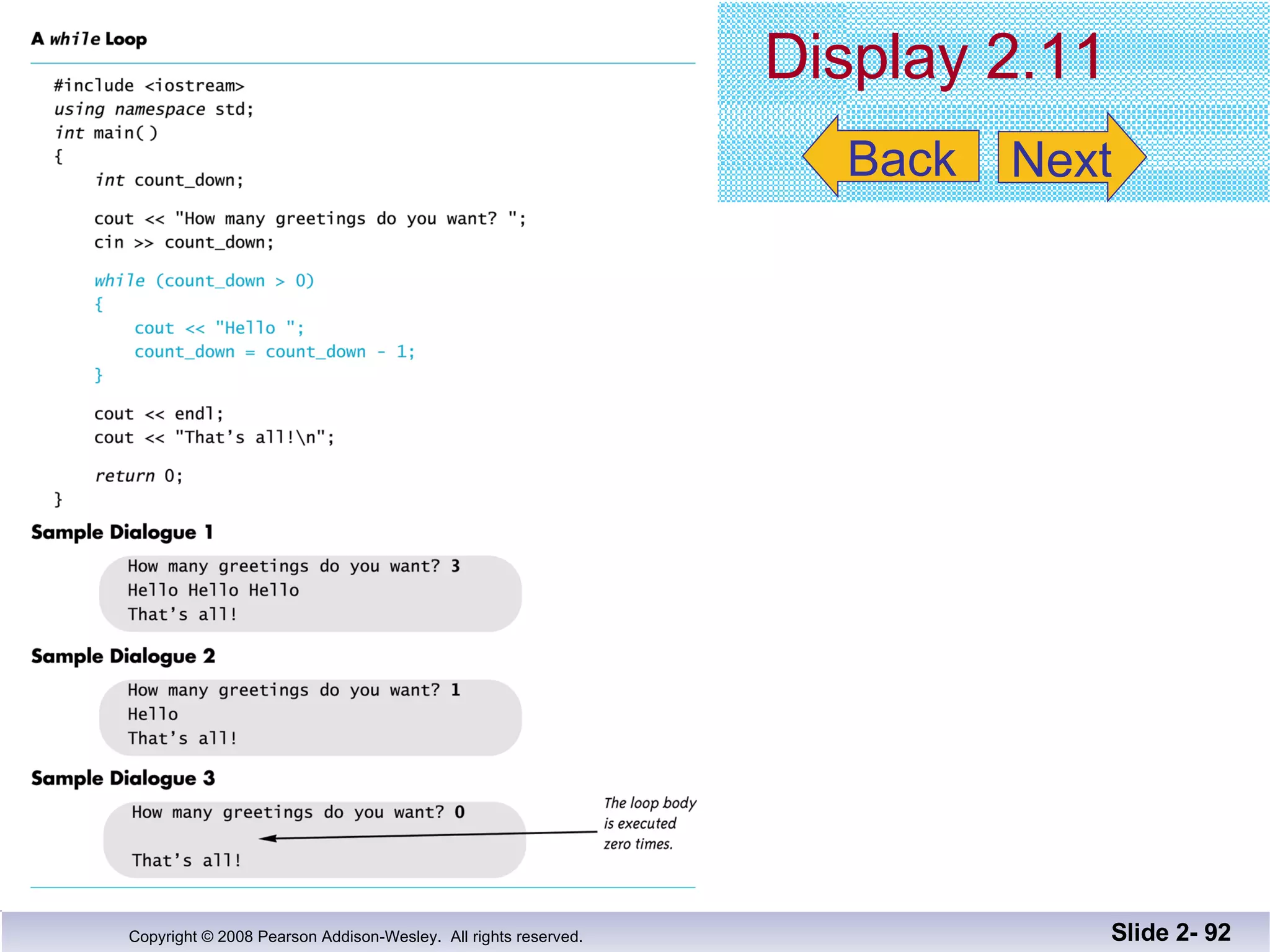 Display 2.11 Slide 2-  Next Back 