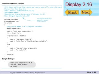 Display 2.16 Slide 2-  Back Next 