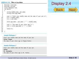 Display 2.4 Slide 2-  Back Next 