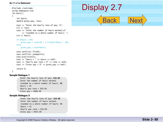 Display 2.7 Slide 2-  Back Next 