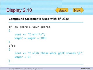 Display 2.10 Slide 2-  Back Next 