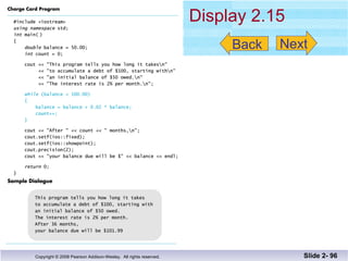 Display 2.15 Slide 2-  Back Next 