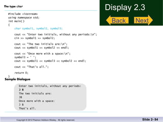 Display 2.3 Slide 2-  Back Next 