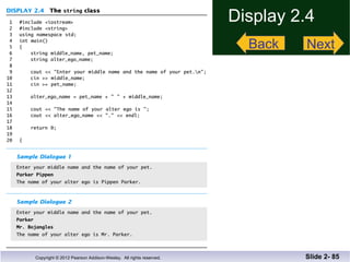 Display 2.4 Slide 2-  Back Next 