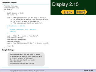 Display 2.15 Slide 2-  Back Next 