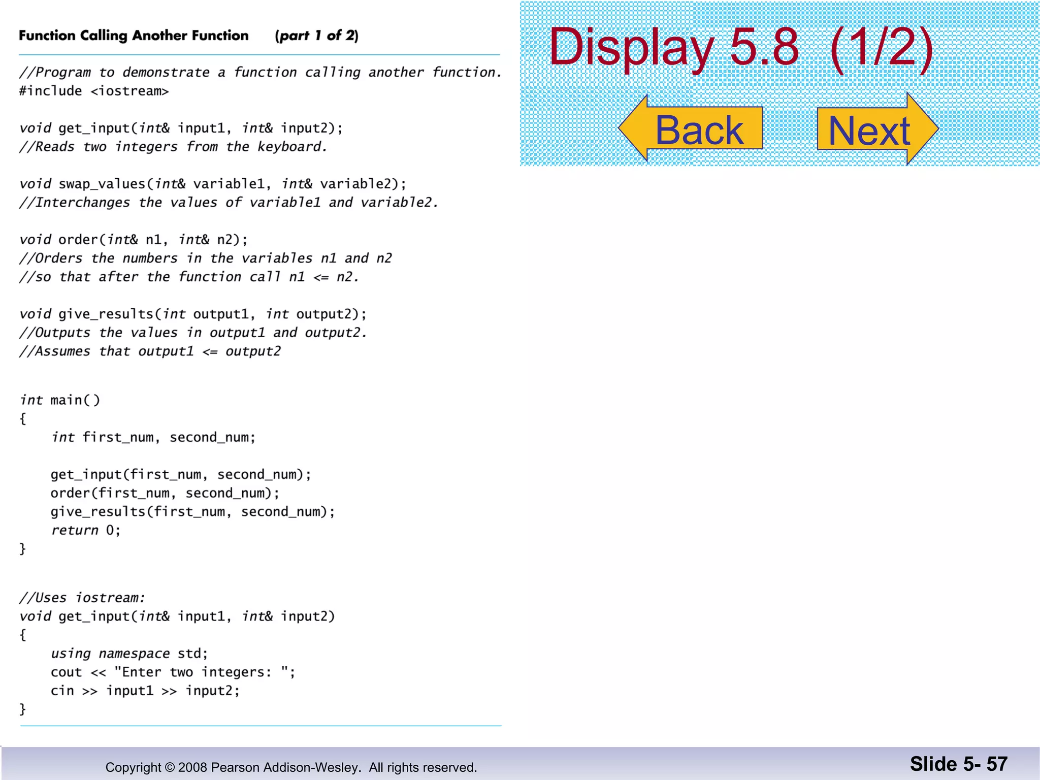 Display 5.8  (1/2) Slide 5-  Next Back 