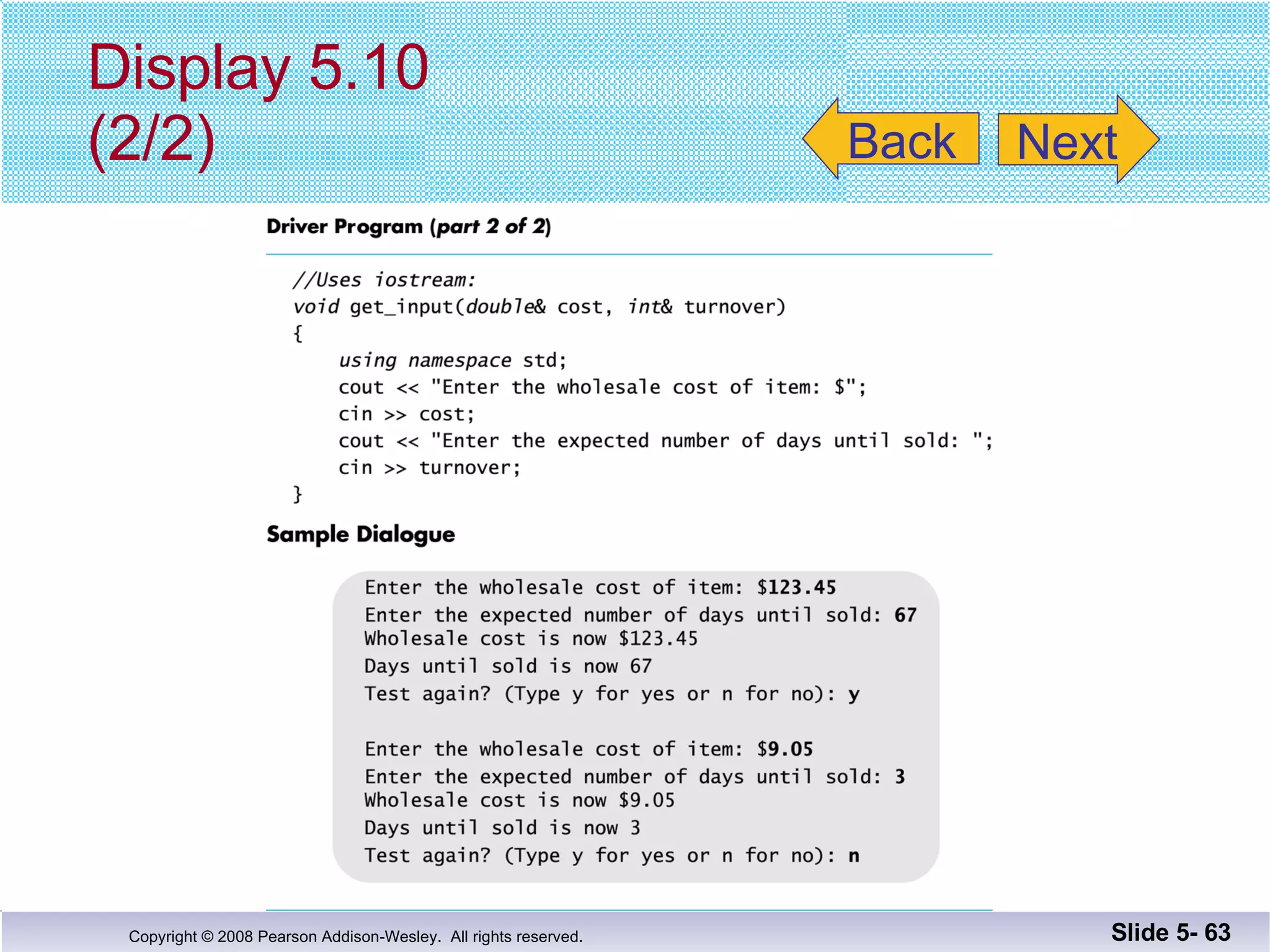 Display 5.10 (2/2) Slide 5-  Back Next 