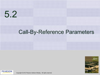 5.2 Call-By-Reference Parameters 