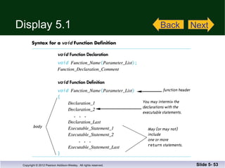 Display 5.1  Slide 5-  Back Next 