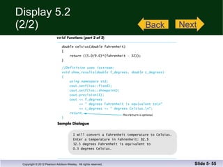 Display 5.2 (2/2) Slide 5-  Back Next 