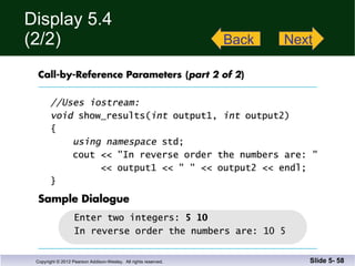 Display 5.4 (2/2) Slide 5-  Back Next 