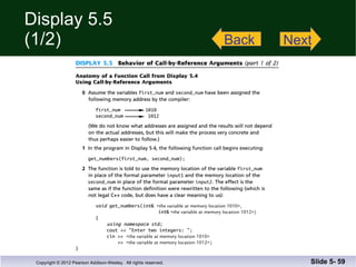 Display 5.5 (1/2) Slide 5-  Back Next 