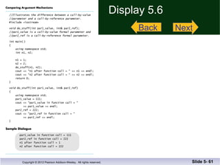 Display 5.6 Slide 5-  Back Next 