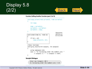 Display 5.8  (2/2) Slide 5-  Back Next 