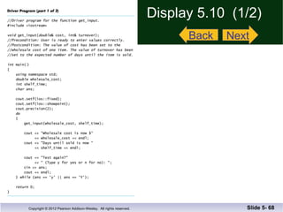 Display 5.10  (1/2) Slide 5-  Next Back 