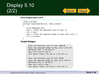 Display 5.10 (2/2) Slide 5-  Back Next 