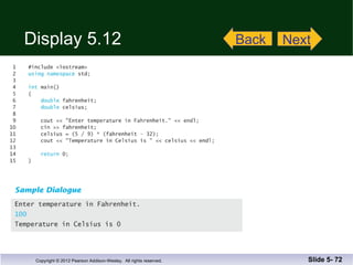 Display 5.12 Slide 5-  Back Next 